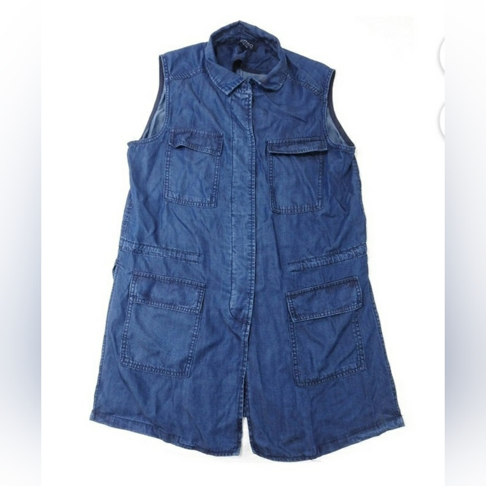 BUFFALO David Bitton Blue Denim Sleeveless Vest